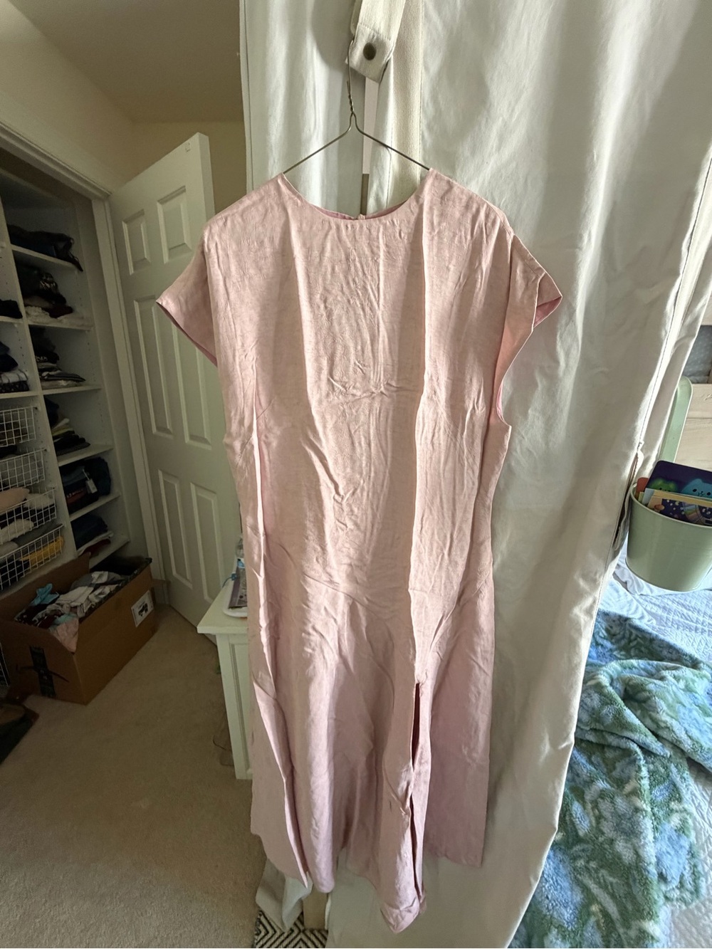 Karen Walker Soft Pink Maxi Shift Dress